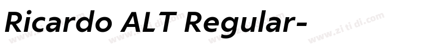 Ricardo ALT Regular字体转换